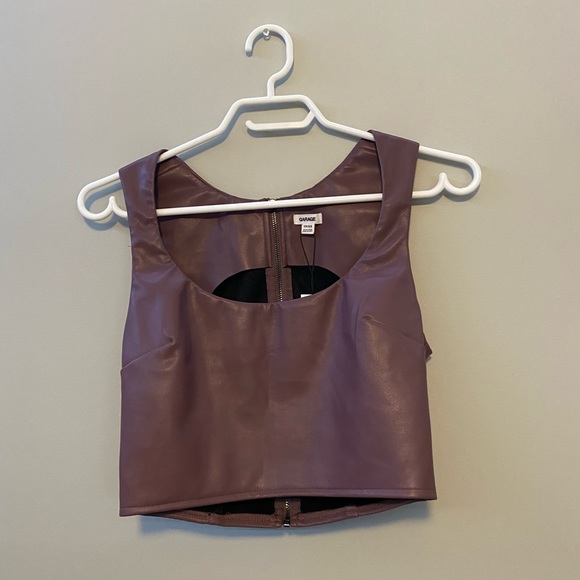 brand new faux leather garage crop top - Picture 1 of 4